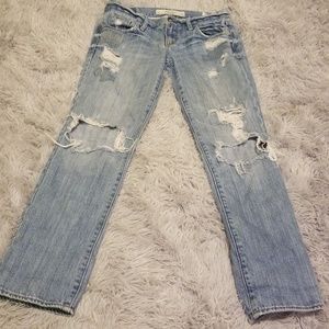 Abercrombie and Fitch distressed straight leg